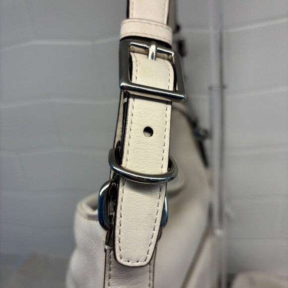 Coach Legacy Courtenay Leather Hobo Shoulder Bag - White - Picture 8 of 13